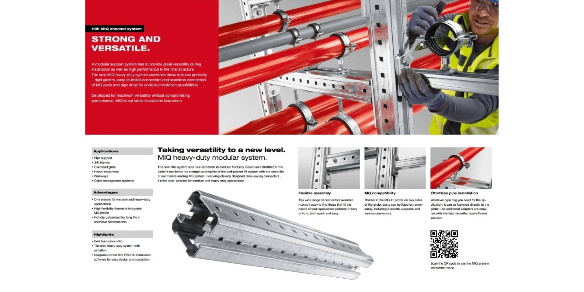 Hilti MIQ System typical applications