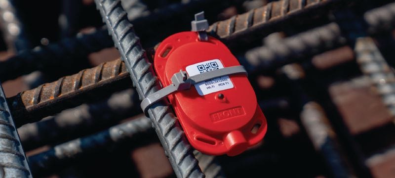 HCS T1 콘크리트 센서 (Bluetooth®) Bluetooth® 현장 데이터 수집을 사용하여 온도 및 강도를 모니터링하는 콘크리트 성숙도 센서 용도 1