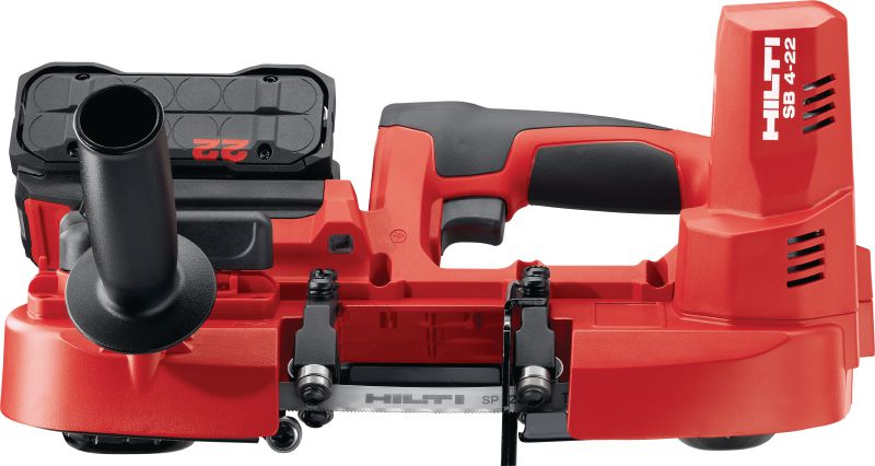 SB 4-22 충전 밴드쏘 14/18 TPI 날이 있는 충전 휴대용 밴드쏘, 최대 63.5mm│2-1/2” 절단 깊이까지 저소음, 저스파크 방식으로 금속을 정밀하게 절단 (NURON 배터리 플랫폼)