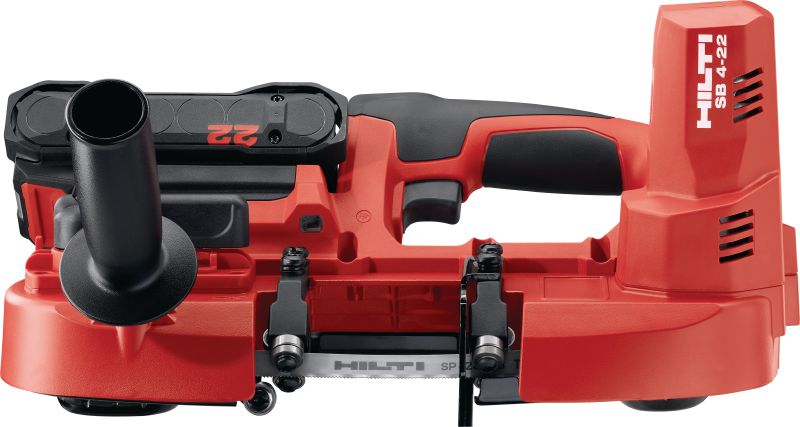 SB 4-22 충전 밴드쏘 14/18 TPI 날이 있는 충전 휴대용 밴드쏘, 최대 63.5mm│2-1/2” 절단 깊이까지 저소음, 저스파크 방식으로 금속을 정밀하게 절단 (NURON 배터리 플랫폼)