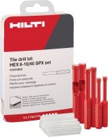 Tile drill bit HEX 6-10/40 SPX 세트 